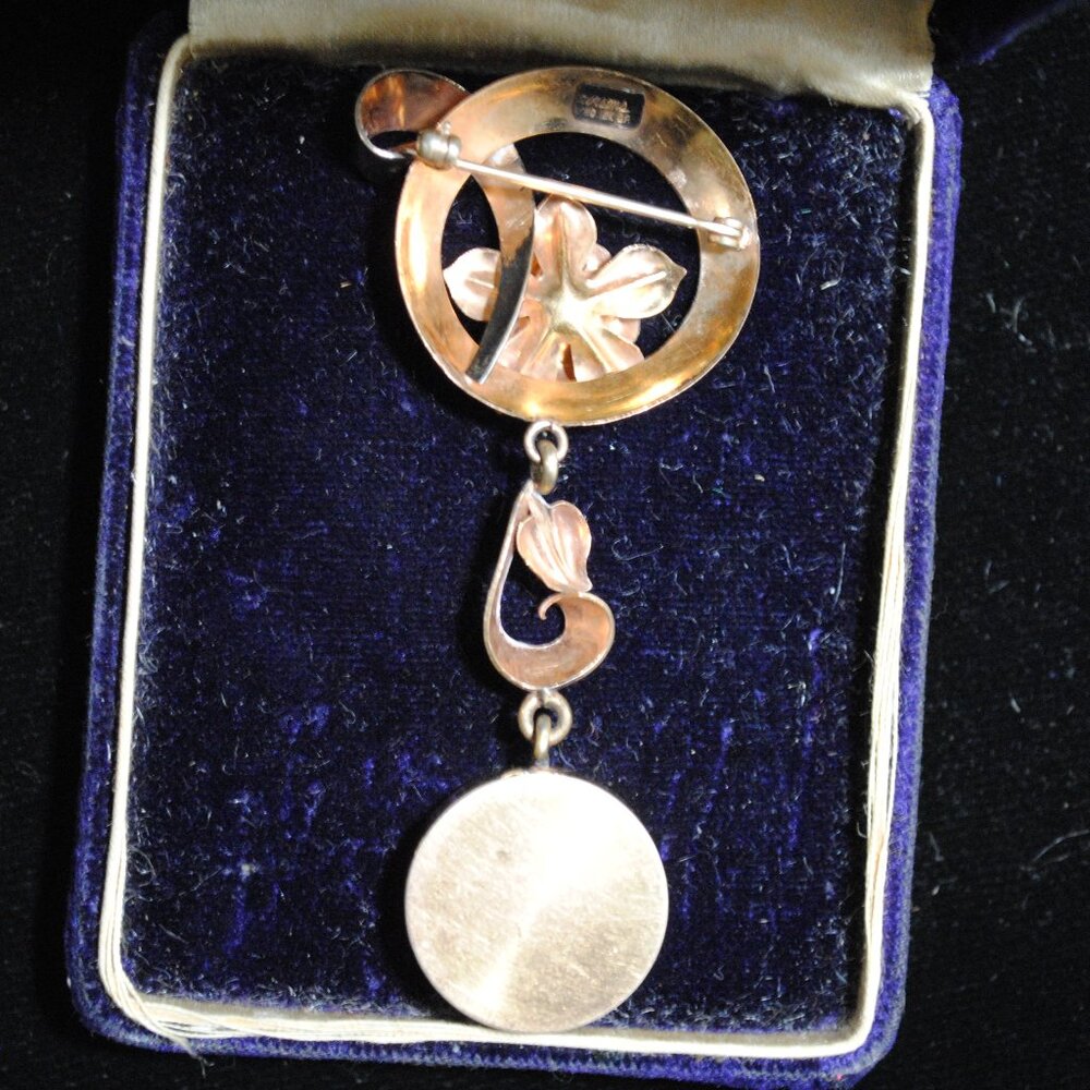 Vintage Dorsons 12k Gold-filled Empty Lapel Watch Flower Brooch - Picture 7 of 12